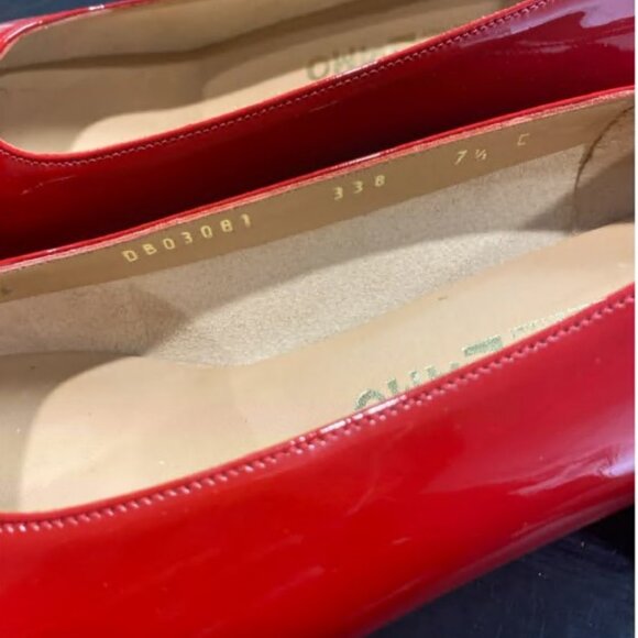 Salvatore Ferragamo Size 7.5 Red Pumps - Picture 8 of 8